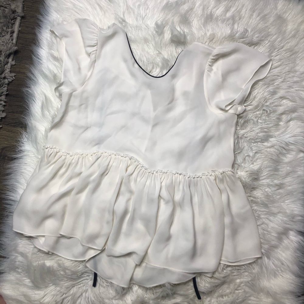 Cinq a sept silk babydoll blouse size medium